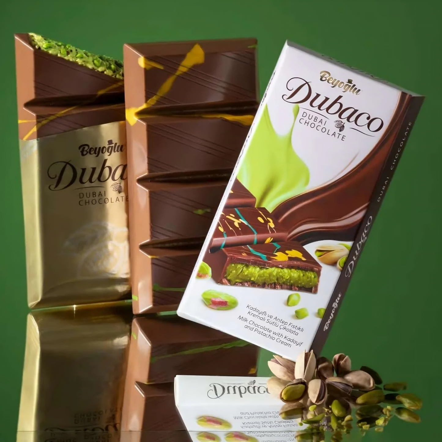 Dubaco Signature Pistachio Knafeh Chocolate Bar