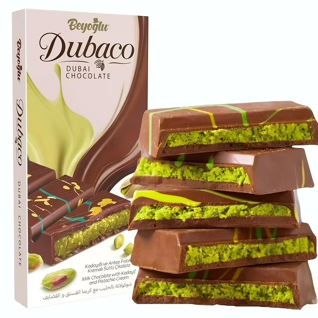 Dubaco Signature Pistachio Knafeh Chocolate Bar